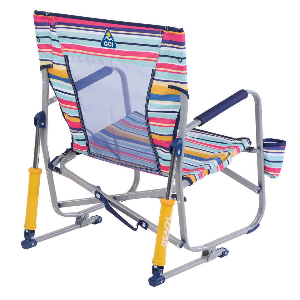 Heavy-Duty Freestyle Beach Rocker - Choice 712 - Heavy-Duty Kickback Rocker with Beverage Holder Detail