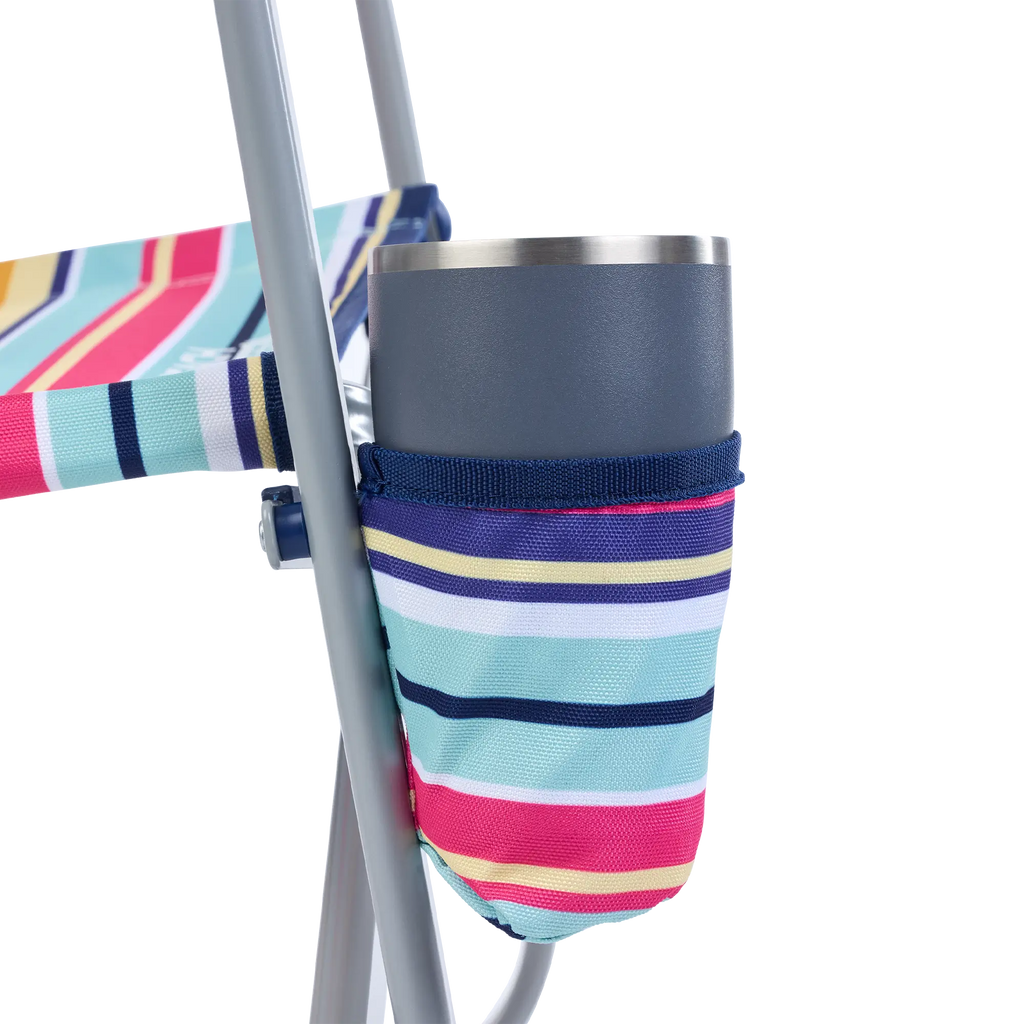 Heavy-Duty Freestyle Beach Rocker - Choice 712 - Heavy-Duty Kickback Rocker with Beverage Holder Detail