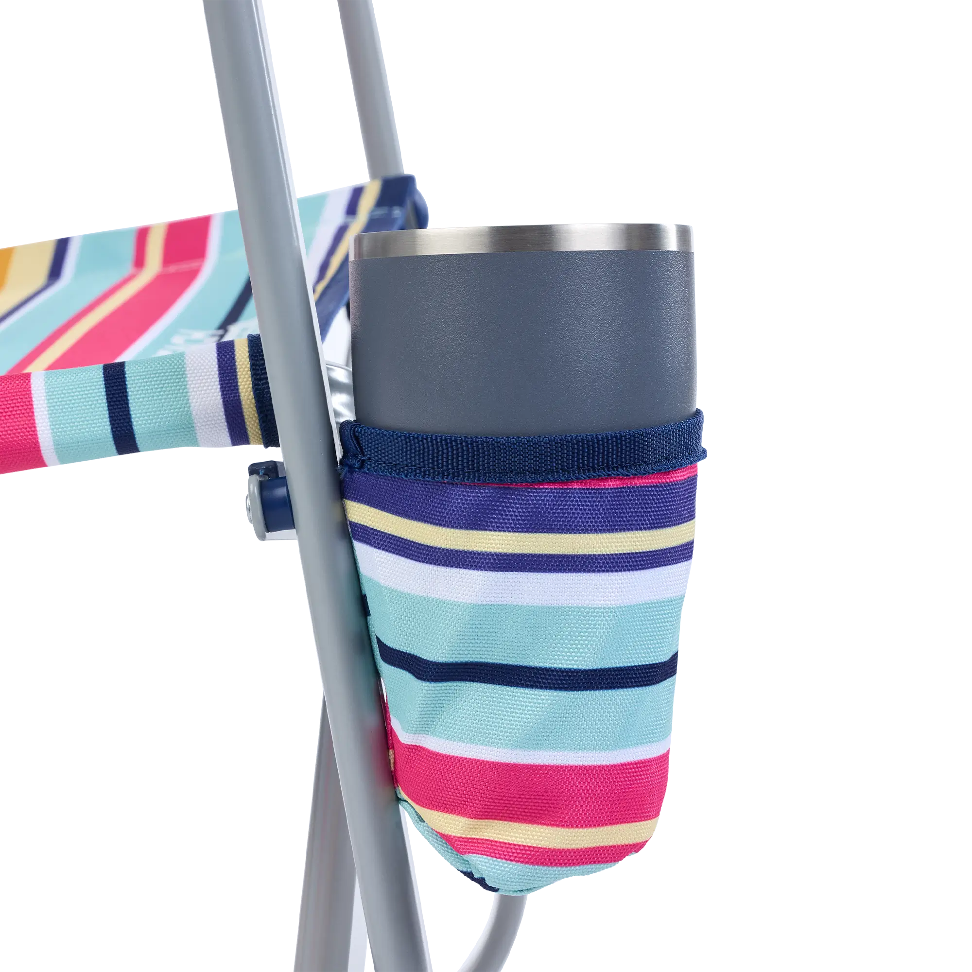 Heavy-Duty Freestyle Beach Rocker - Choice 712 - Heavy-Duty Kickback Rocker with Beverage Holder Detail