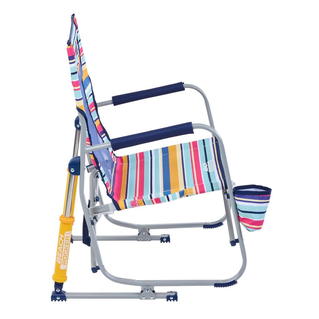 Heavy-Duty Freestyle Beach Rocker - Choice 712 - Heavy-Duty Kickback Rocker with Beverage Holder Detail