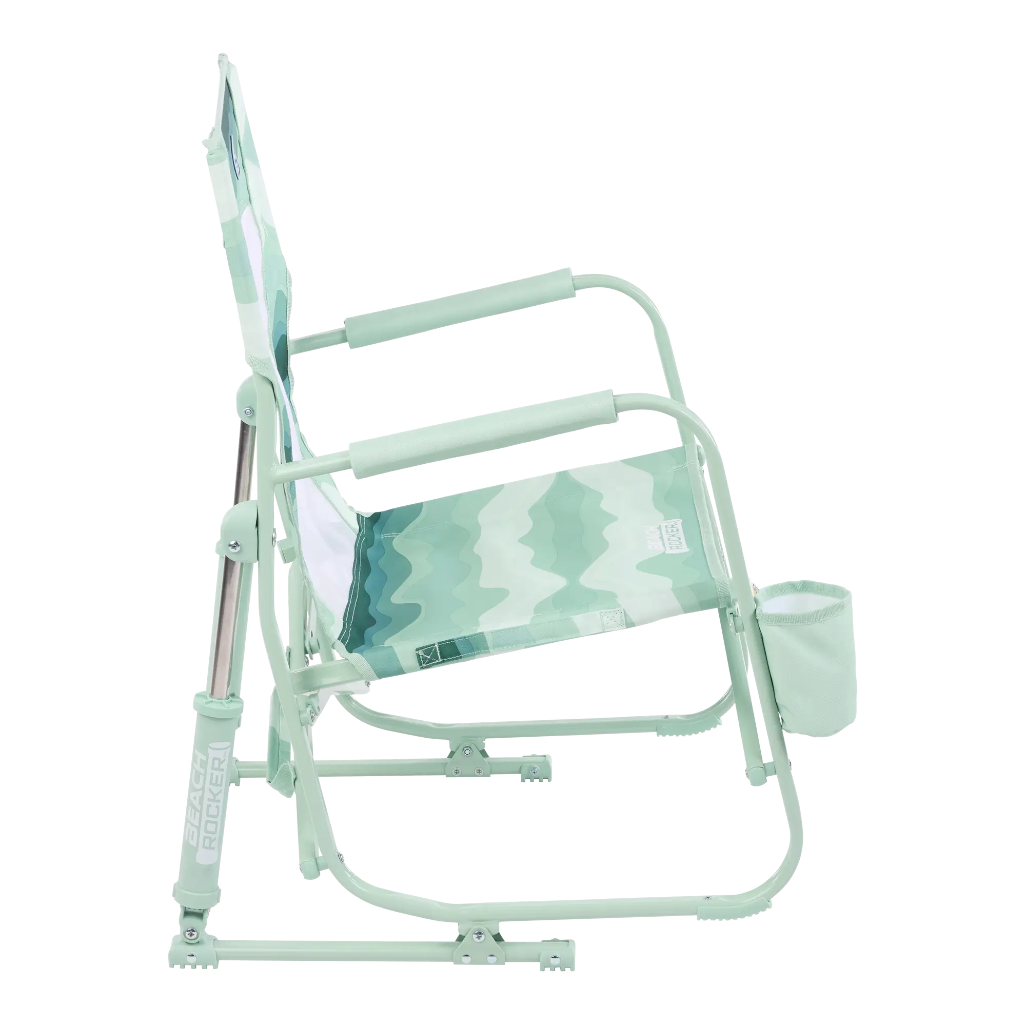 Heavy-Duty Freestyle Beach Rocker - Choice 712 - Heavy-Duty Kickback Rocker with Beverage Holder Detail