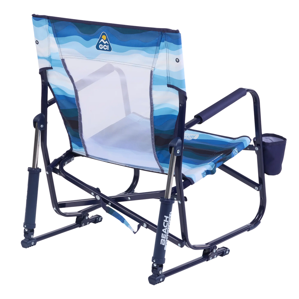 Heavy-Duty Freestyle Beach Rocker - Choice 712 - Heavy-Duty Kickback Rocker with Beverage Holder Detail