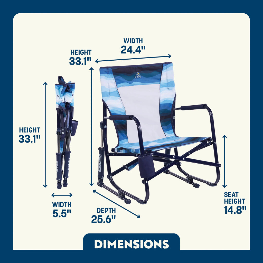 Heavy-Duty Freestyle Beach Rocker - Choice 712 - Heavy-Duty Kickback Rocker with Beverage Holder Detail