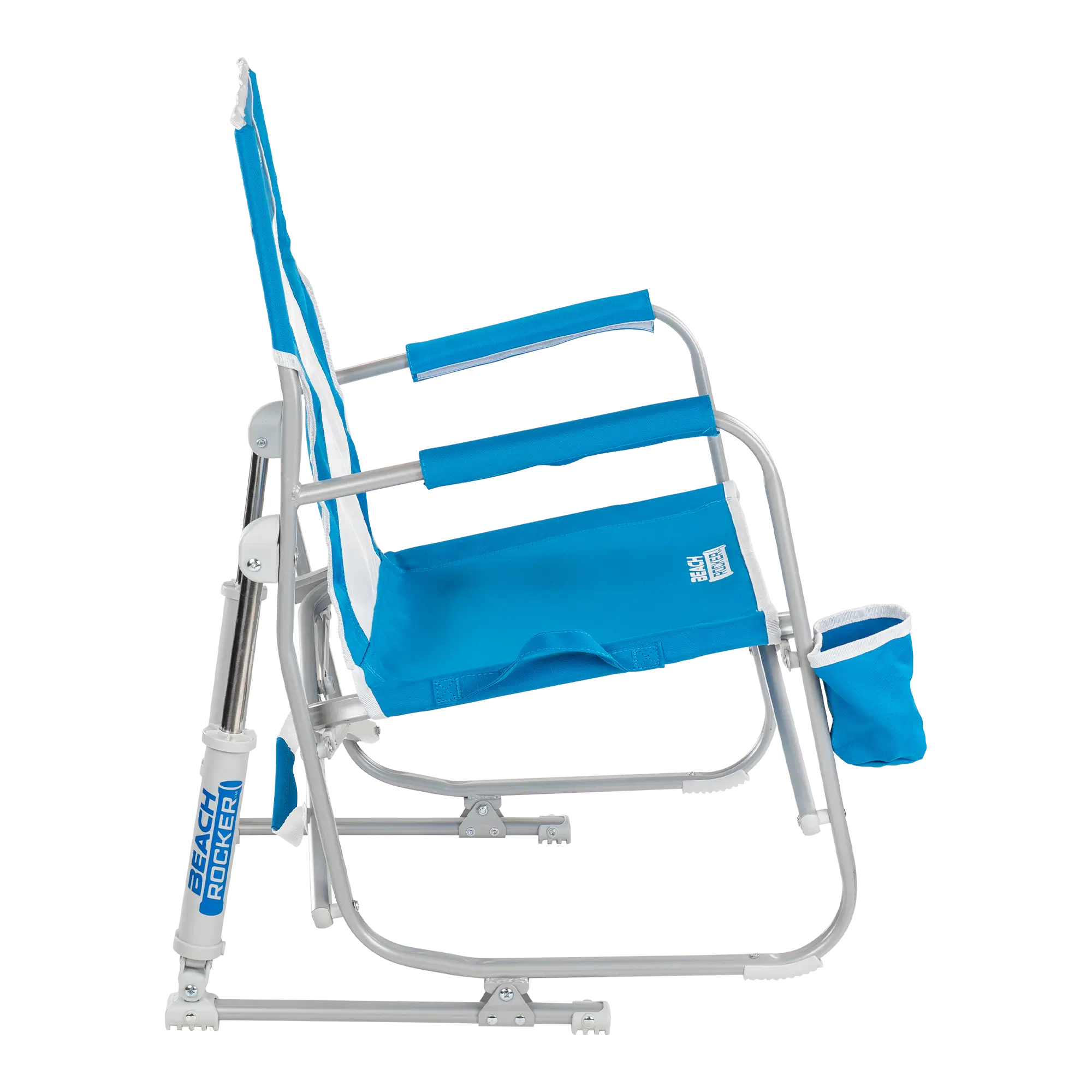 Heavy-Duty Freestyle Beach Rocker - Choice 712 - Heavy-Duty Kickback Rocker with Beverage Holder Detail