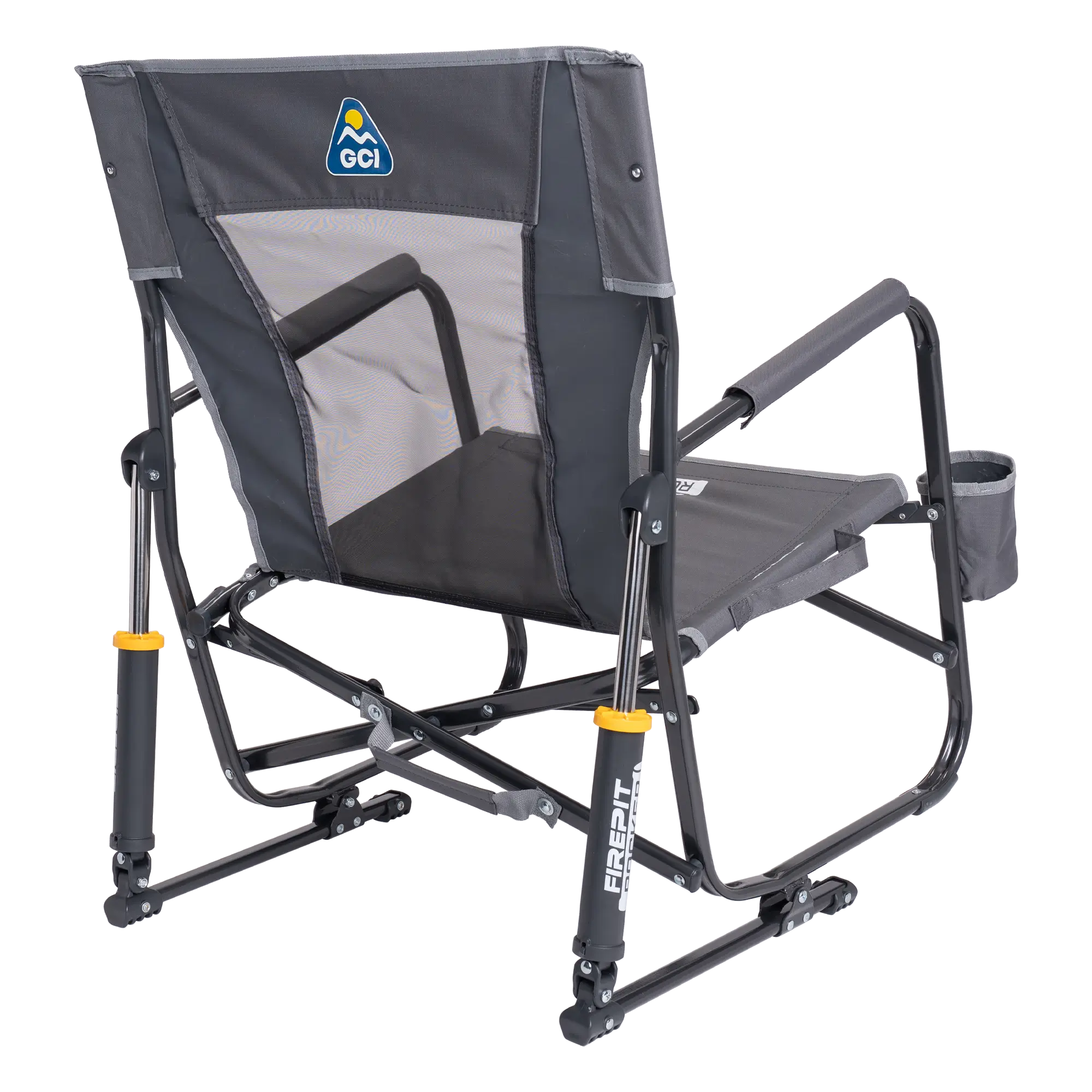 Heavy-Duty Freestyle FirePit Rocker - Choice 737 - Patented Spring-Action Rocking Chair for Camping Detail