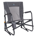 Heavy-Duty Freestyle FirePit Rocker - Choice 737 - Patented Spring-Action Rocking Chair for Camping - Pewter