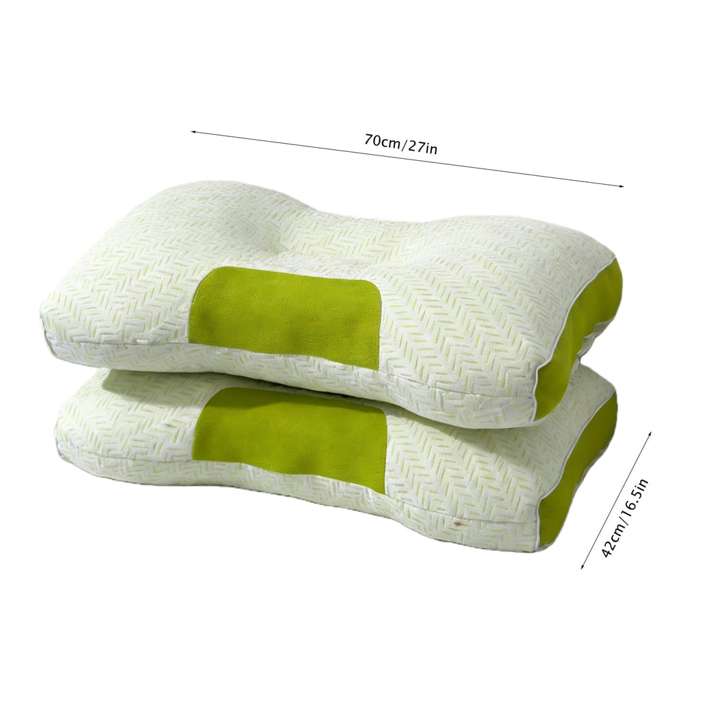 Hotel Collection 2-Pack Bamboo Fiber Bed Pillow (29.13" x 18.9") - A-Class Safe and Cooling - Orthopedic Shredded Foam Bed Pillow Set Detail