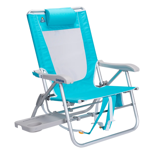 Backpack Travel Big Surf with Slide Table - Choice 334 - Rust-Resistant Aluminum Sand-Friendly Lounge Chair - Seafoam Green