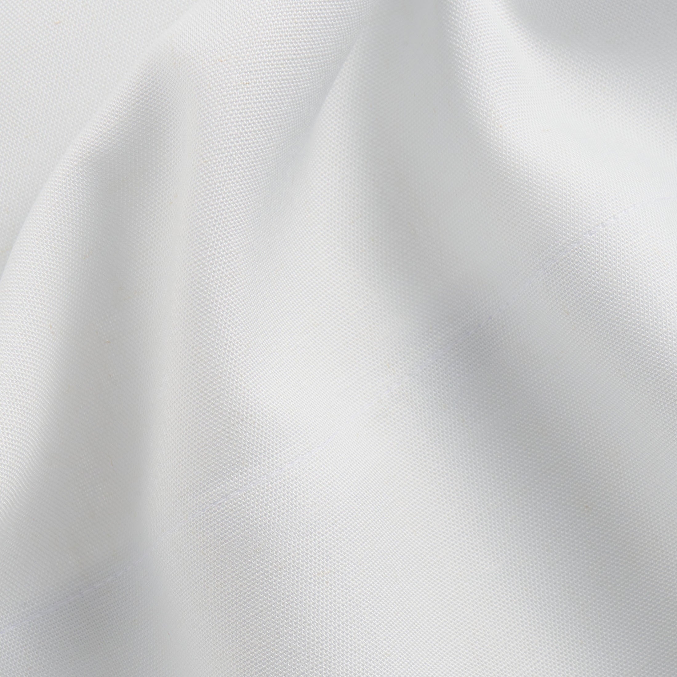 Ultra-Soft 4-Piece White Lyocell & Linen Blend Percale Bed Sheet Set, Queen - Breathable Egyptian Cotton Flat & Fitted Sheets Detail