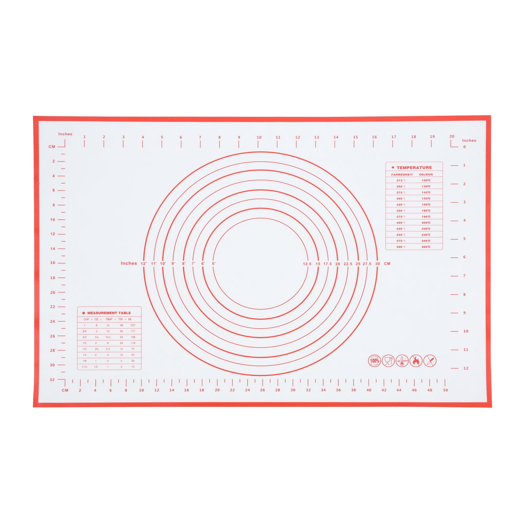 Multi-Functional Reusable Silicone 24"x 18" Pastry Mat with Measurements - Multi-Functional Manual Food Chopper & Slicer Detail