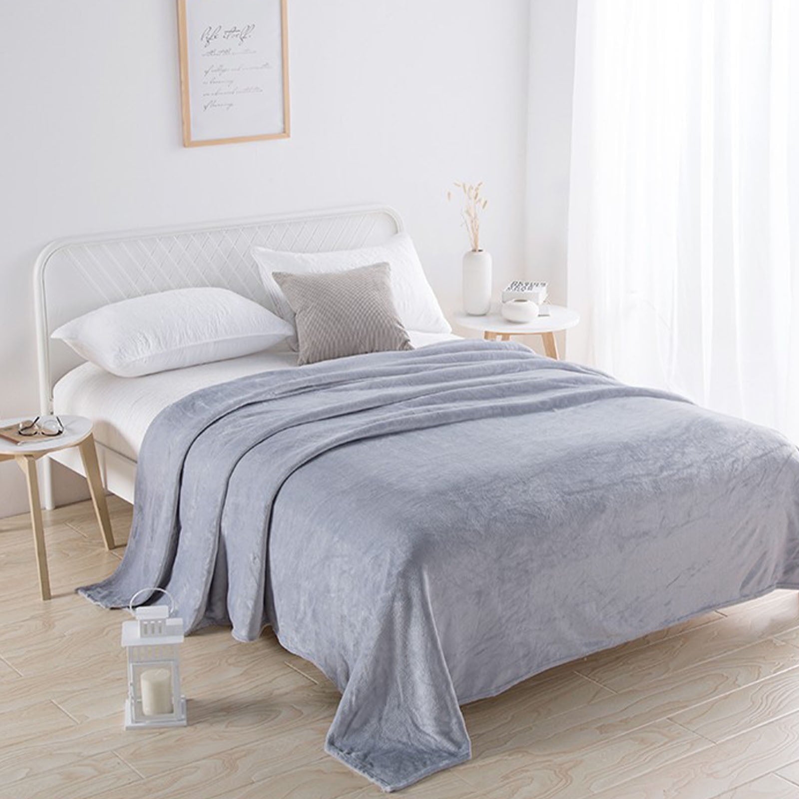 Decorative Knitted Under $5 Flannel Blanket 27.56X39.37 Inches Blanket Soft Cozy Throw Blanket for Couch, Bed, Household Blanket for All... - Super Soft Reversible Sherpa Flannel Blanket Detail