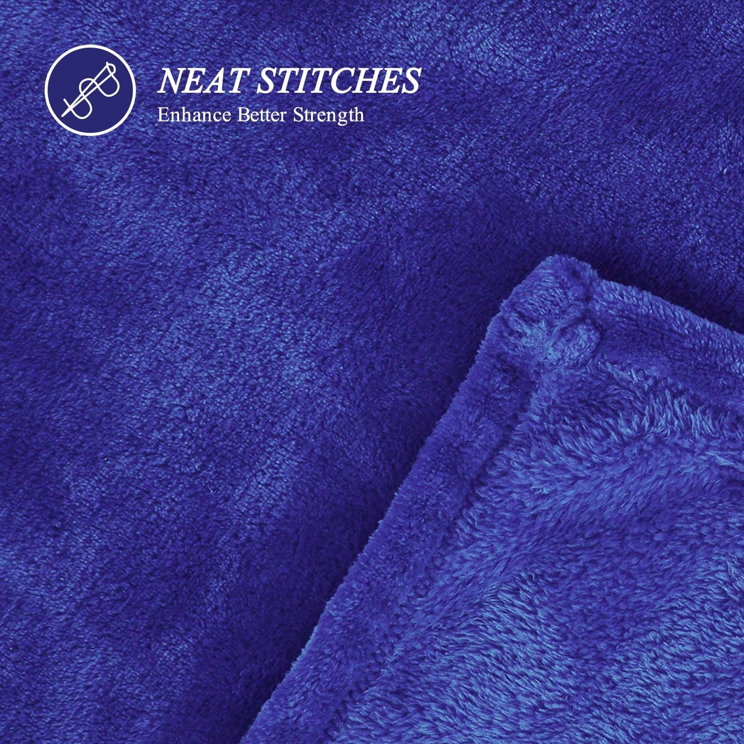 Reversible Sherpa Large Navy Fleece Throw Blankets, Throw Size Soft Fuzzy Blanket for Women Men and s, All Season Lightweight Microfibe... - Lightweight Plush Warm Blanket for All Seasons Detail