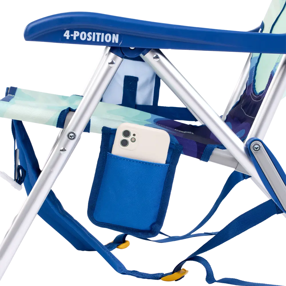 Reclining Beach Backpack Beach Chair - Choice 709 - Multi-Position Outdoor Beach Chair with Pillow Detail