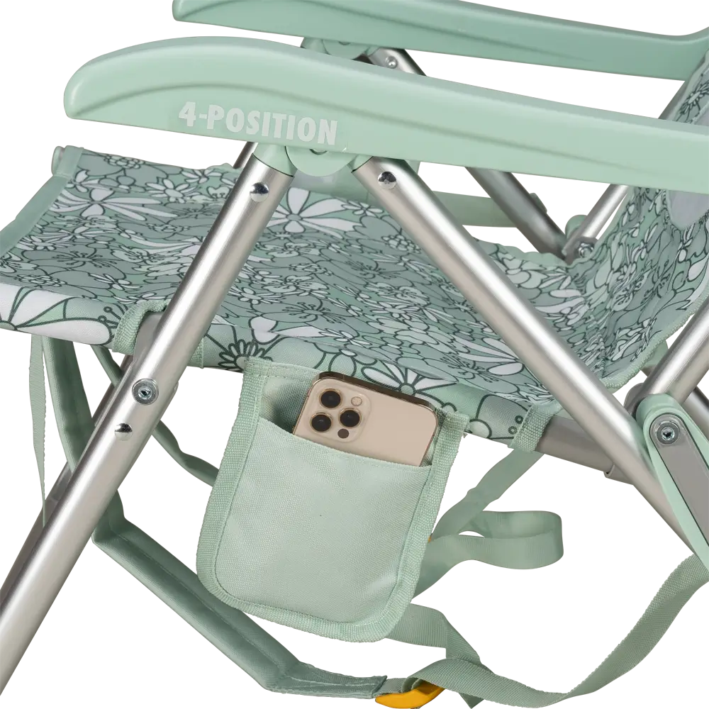Reclining Beach Backpack Beach Chair - Choice 709 - Multi-Position Outdoor Beach Chair with Pillow Detail