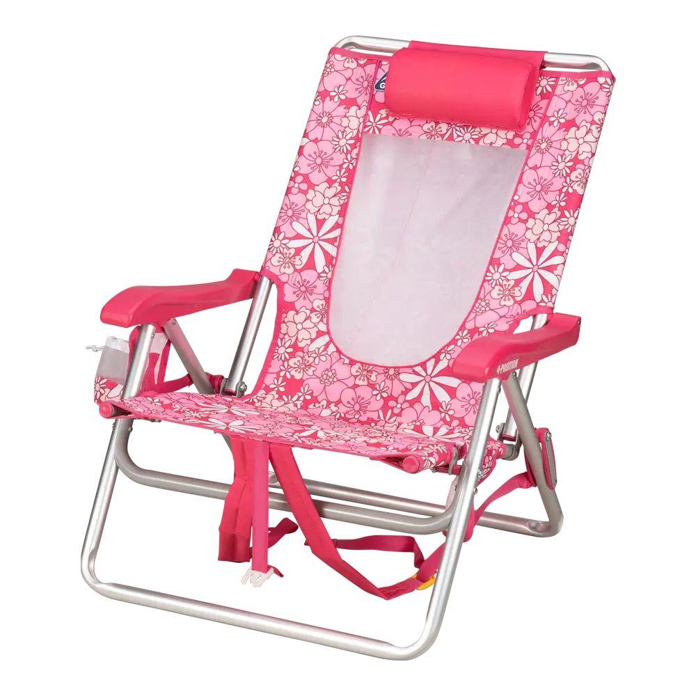 Reclining Beach Backpack Beach Chair - Choice 709 - Multi-Position Outdoor Beach Chair with Pillow Detail