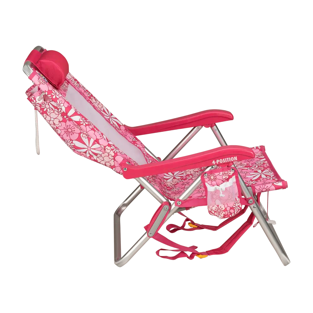 Reclining Beach Backpack Beach Chair - Choice 709 - Multi-Position Outdoor Beach Chair with Pillow Detail