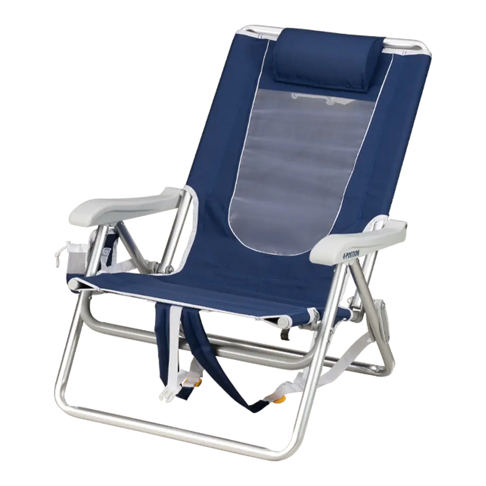 Reclining Beach Backpack Beach Chair - Choice 709 - Multi-Position Outdoor Beach Chair with Pillow Detail
