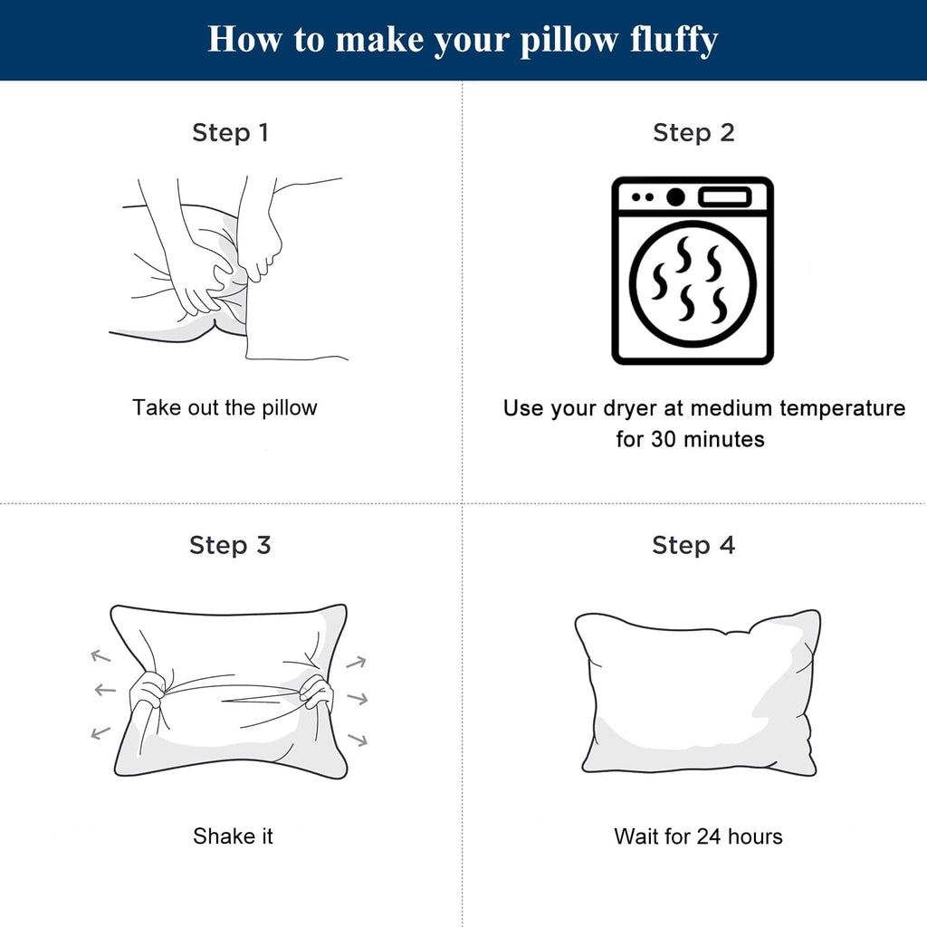Orthopedic Support Bed Pillows 2 Pack Down Alternative Pillows for Bed Queen Size Set of 2 Soft Hotel Collection Gusseted Cooling Pillow... - Orthopedic Shredded Foam Bed Pillow Set Detail