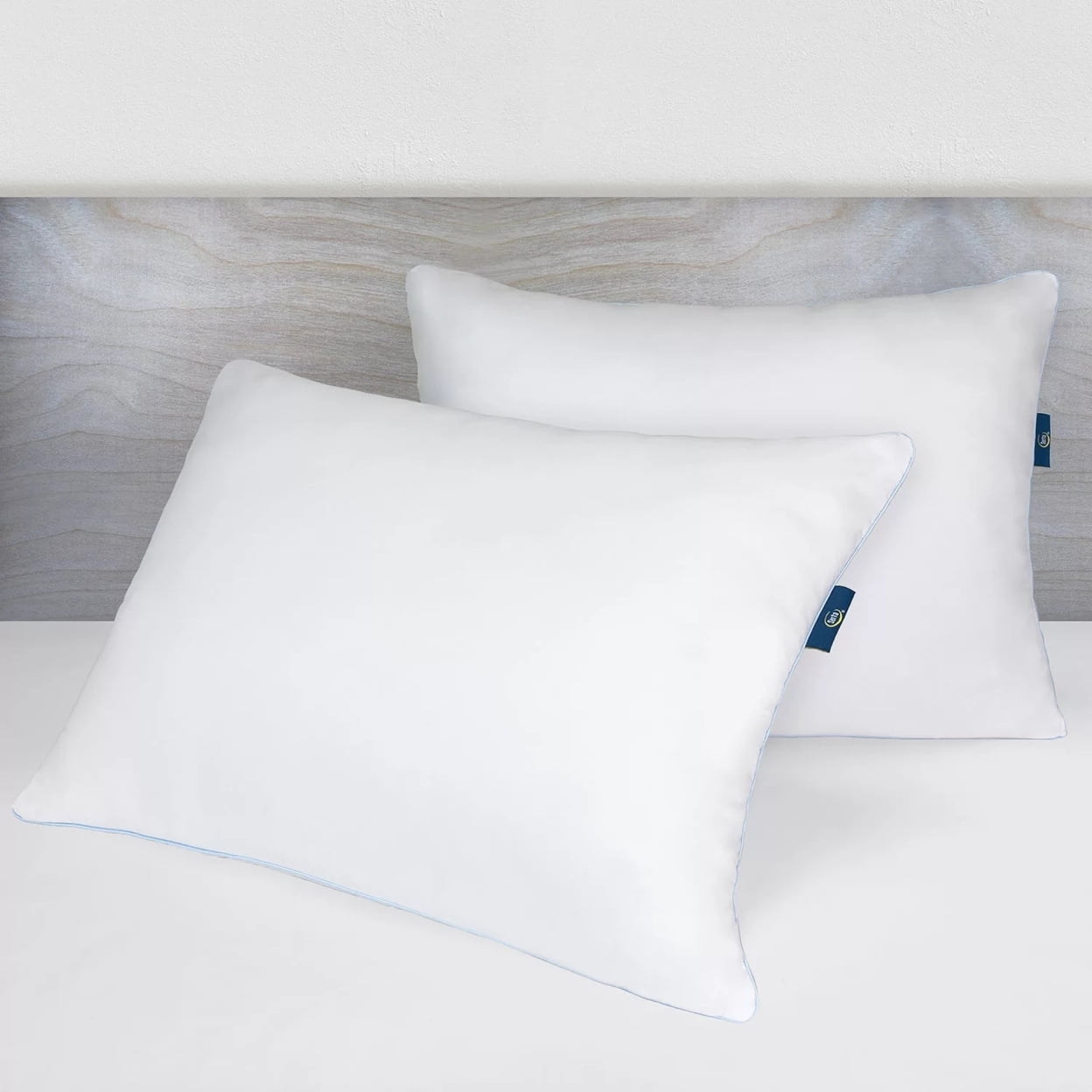 Ergonomic Memory Foam Comfy Sleep Eco-Friendly Bed Pillow Standard/Queen (2 Pk) - Decorative Throw Pillow Cushion for Sofa & Bed Detail