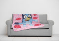 Reversible Sherpa Balloon Party 46" x 60" Throw Blanket, Kids, Pink, Microfiber - Lightweight Plush Warm Blanket for All Seasons - Default Title