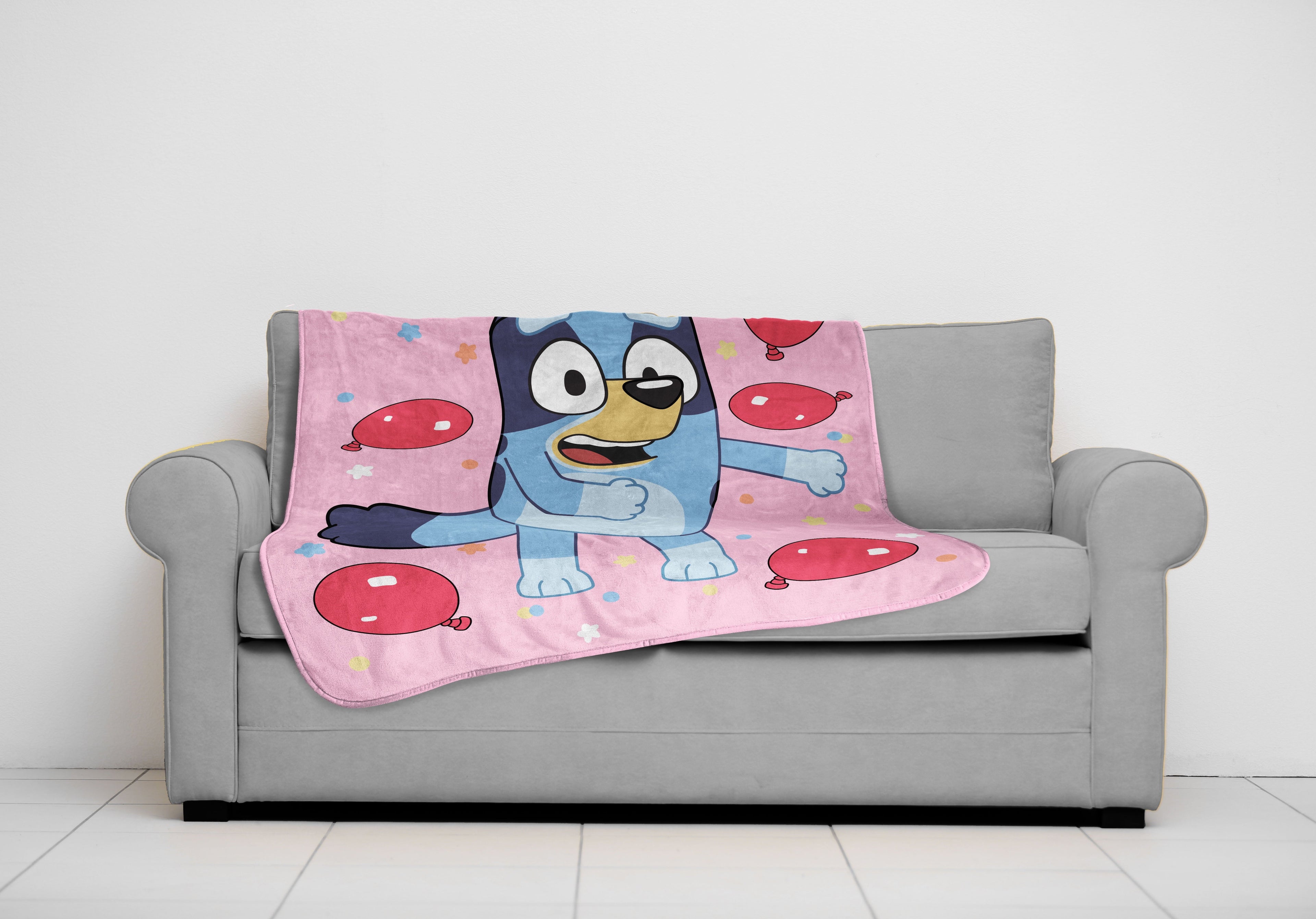 Reversible Sherpa Balloon Party 46" x 60" Throw Blanket, Kids, Pink, Microfiber - Lightweight Plush Warm Blanket for All Seasons - Default Title