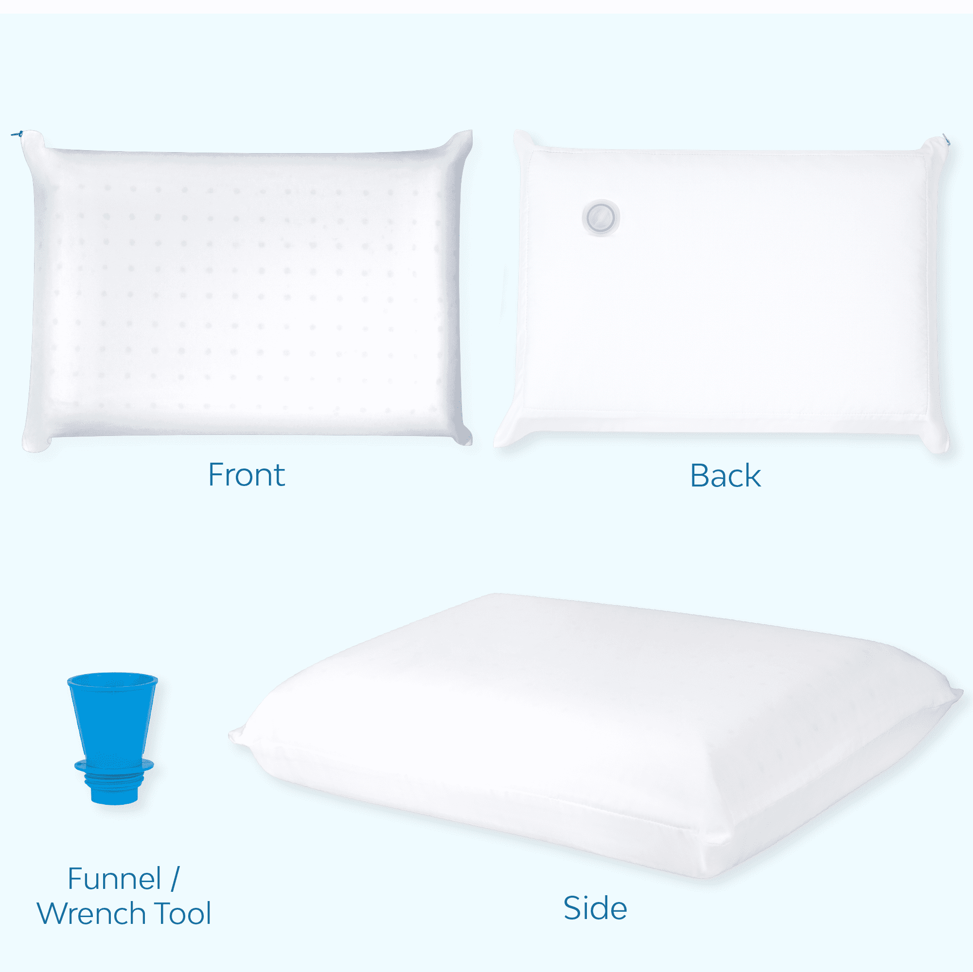 Decorative Plump Memory Foam Water Pillow - Adjustable Pillow for Neck Pain Relief, Pillow for Side, Back, and Stomach Sleepers, The O... - Ergonomic Memory Foam Pillow for Neck Pain Support Detail