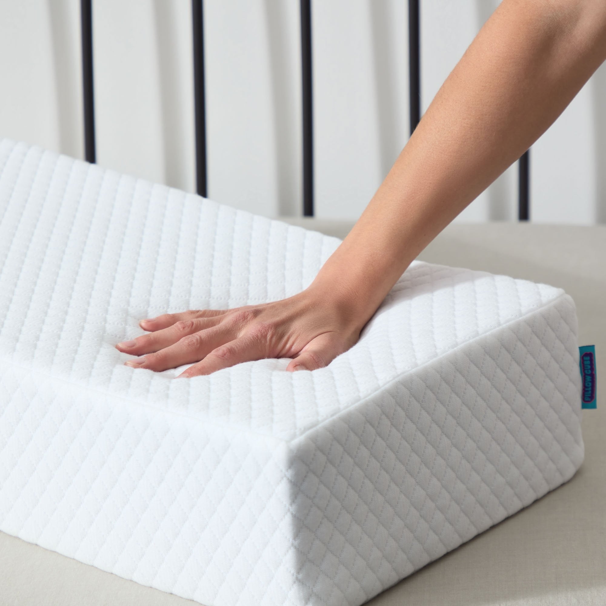 Decorative Plump Standard Pillow for Side Sleepers, Cooling Technology and Removable Cover - Hotel Quality Plush Sleeping Pillows Detail