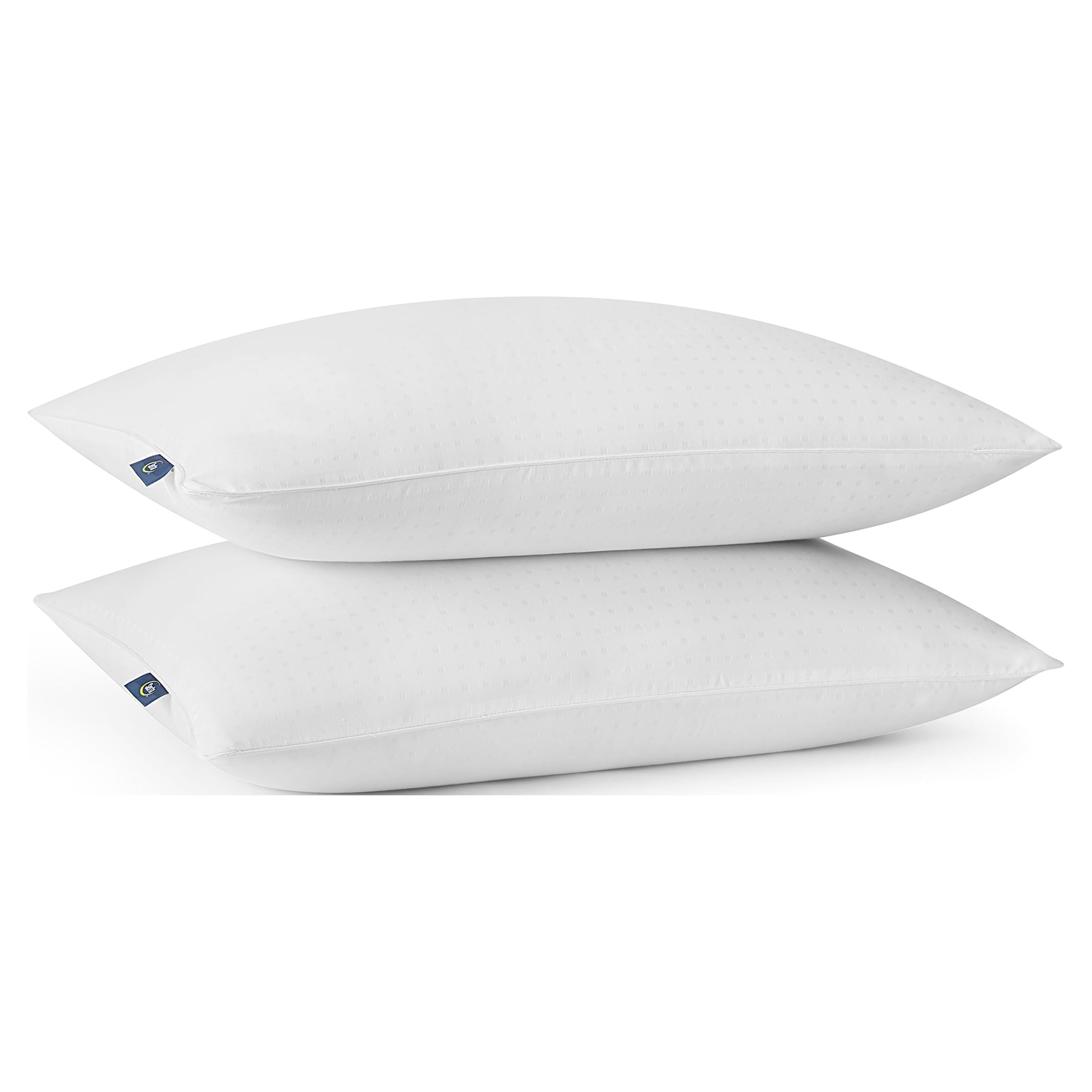 Decorative Plump pedic No-Go-Flat Bed Pillow, Standard/Queen, 2 Pack - Orthopedic Shredded Foam Bed Pillow Set Detail