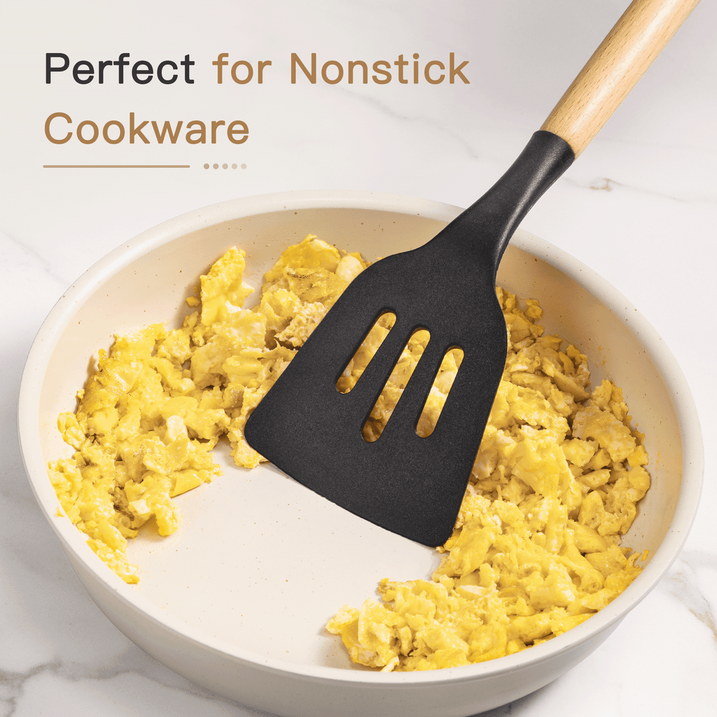 Ergonomic Manual Silicone Cooking Utensils Set, 38 PCS Kitchen Utensils Set for 446°F Heat Resistant, Food Grade Utensil Sets with Woo... - Premium Stainless Steel Garlic Presser & Peeler Detail