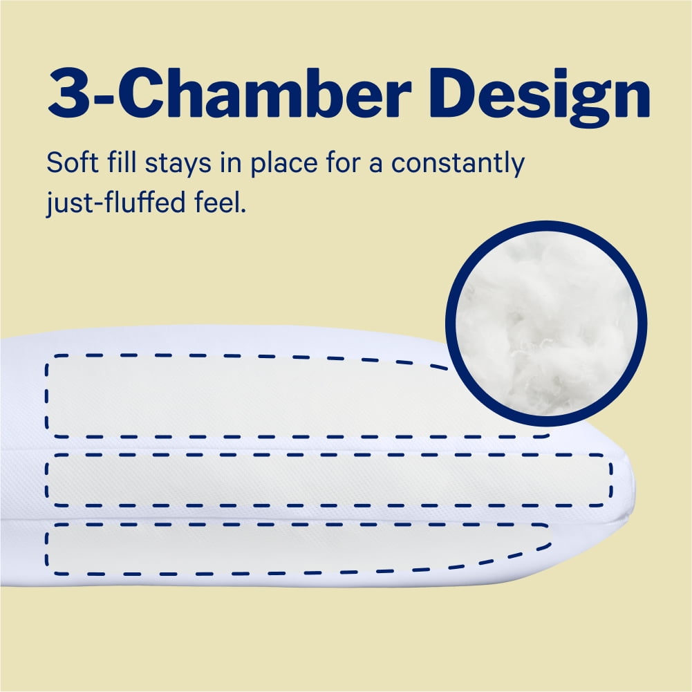 Fluffy Shredded Sleep Essential Cooling Pillow, Standard - Ergonomic Memory Foam Pillow for Neck Pain Support Detail