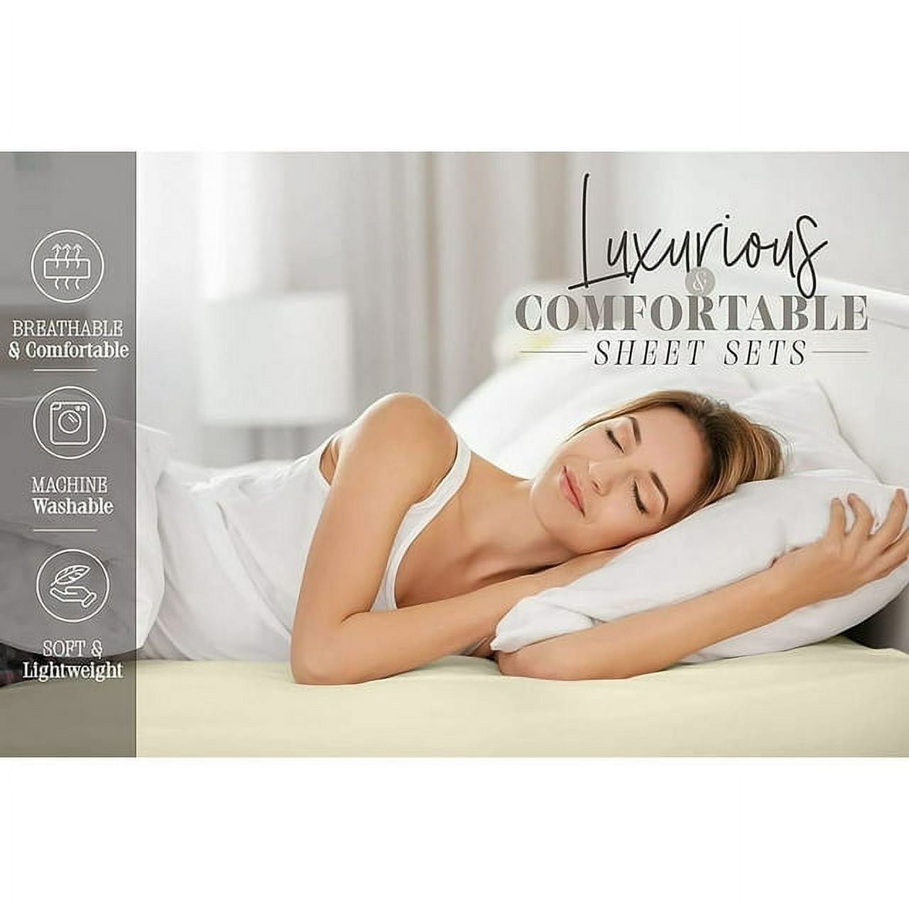 Premium Egyptian Cotton 4 Pieces Bed in a Bag Sheet Set Full Red - Premium Ultra-Soft Pillowcase Pair for Sleeping Detail