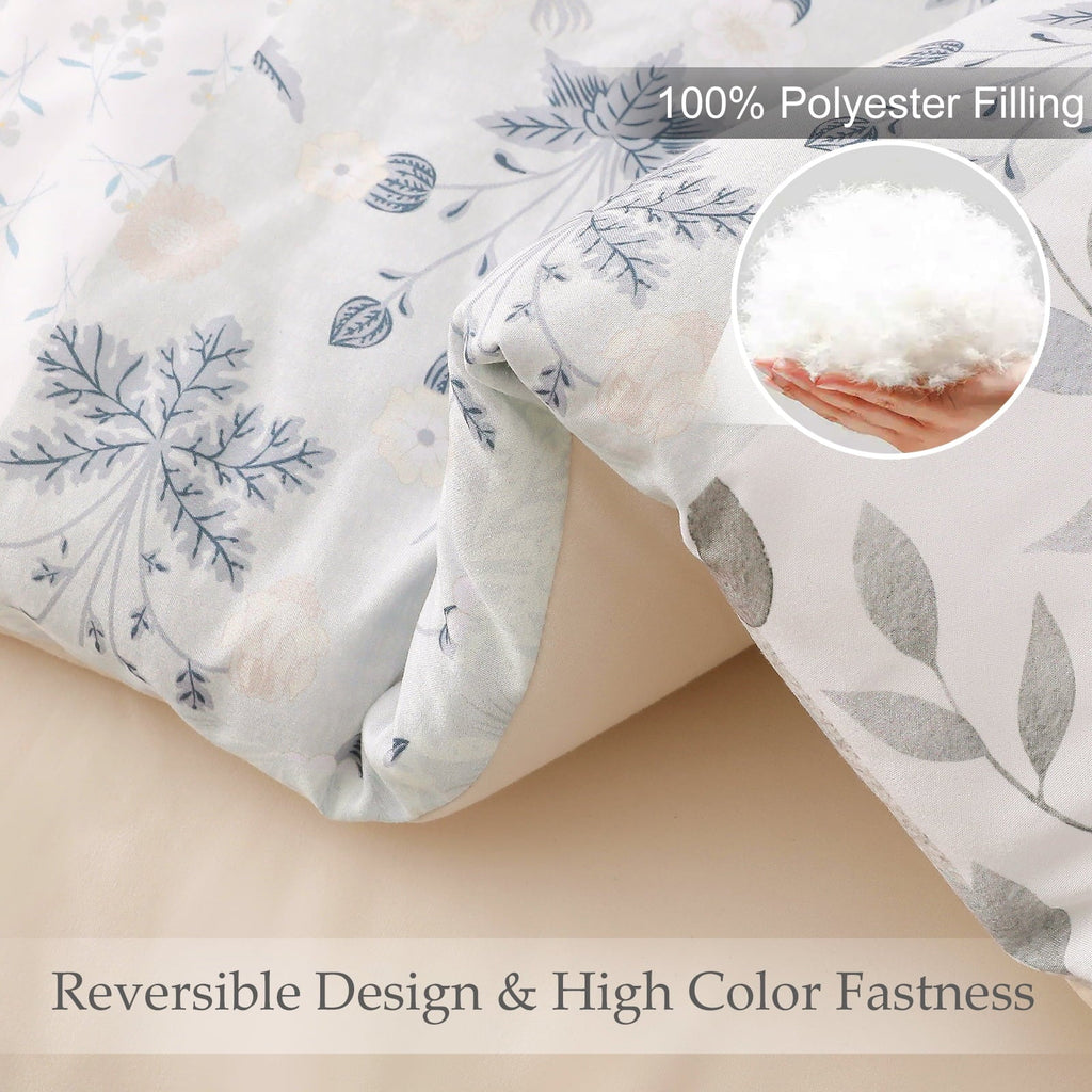 Hypoallergenic Cloud 3-Piece Patchwork King Size Comforter Set, Microfiber Bedding Down Alternative Comforter for All Seasons with 2 Pillo... - Luxurious Quilted Duvet Cover Set Detail