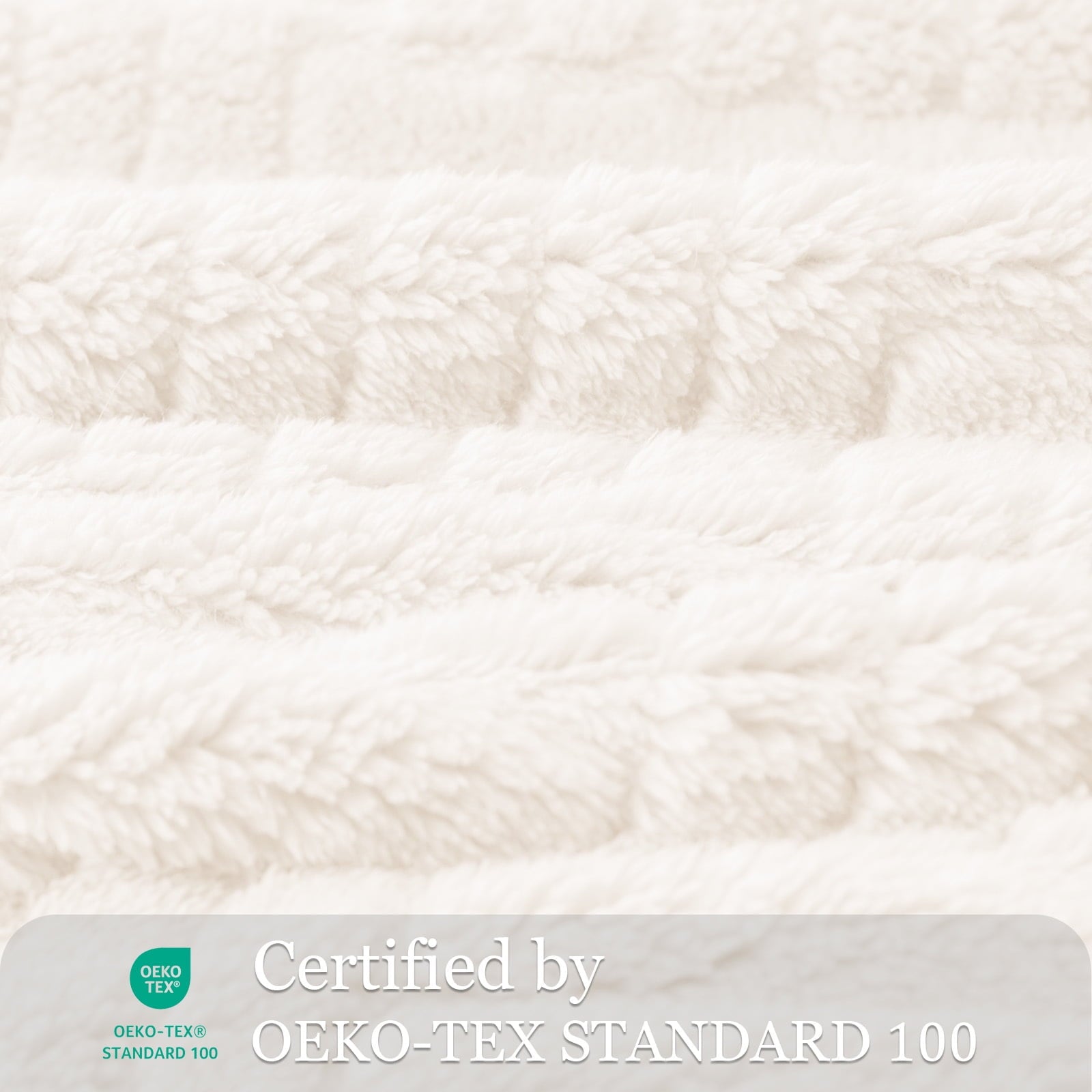 Decorative Knitted Fluffy Fleece Throw Blanket 50"x60" for Couch, Bed, Sofa, Fuzzy Soft Cozy Throw with Decorative Jacquard Pattern for ... - Lightweight Plush Warm Blanket for All Seasons Detail