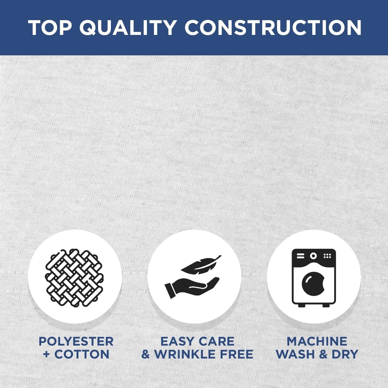 Wrinkle-Resistant 2 Pack Fitted Hospital Bed Sheets with Elastic All Around for a Perfect Fit - Cotton Rich Soft Knitted Jersey Sheet, ... - Cooling Hotel Quality Bedding Sheets and Pillowcases Detail