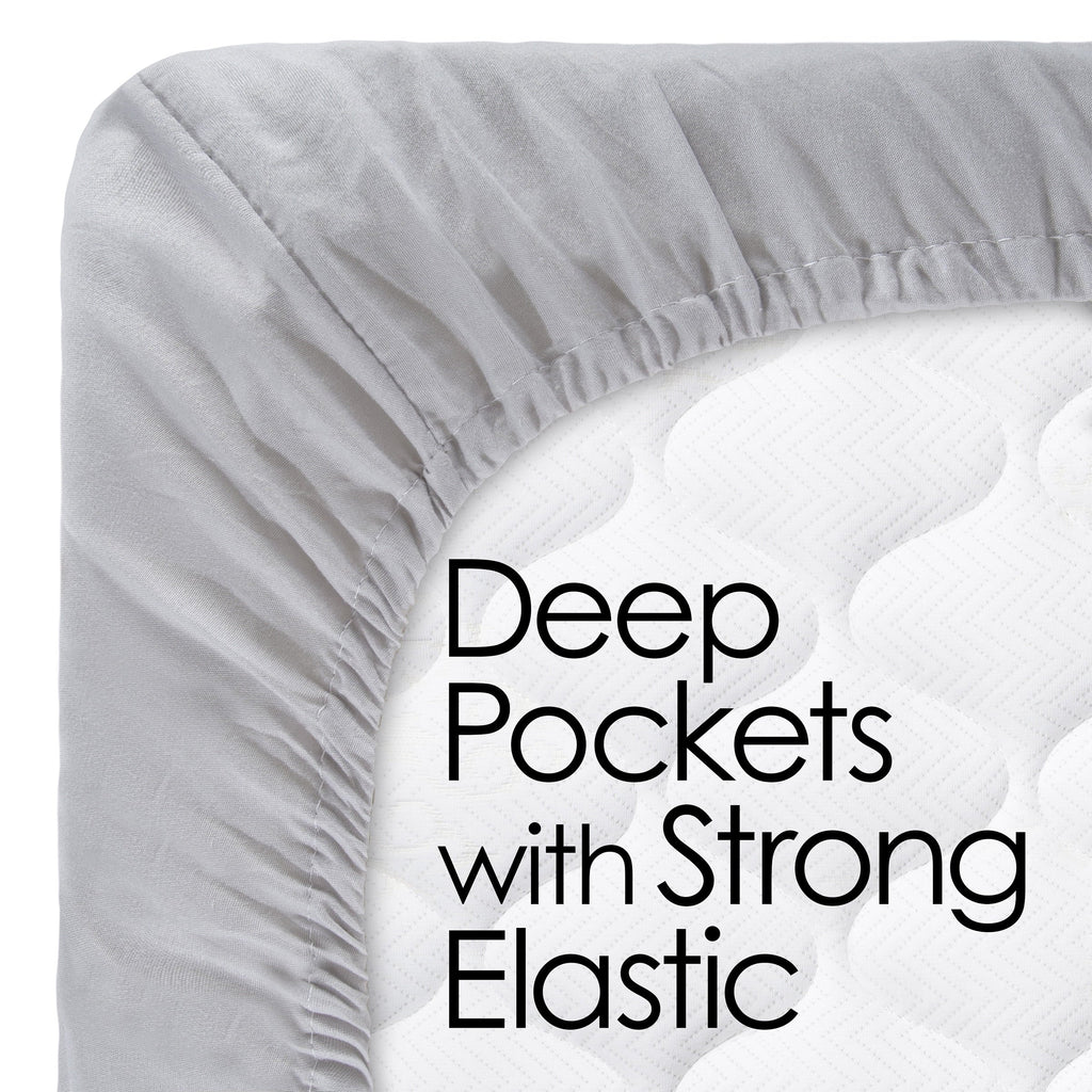 Breathable Luxury Set- 3 Piece Bed Linens-Fitted & Flat s, Plus A Pillowcase-Wrinkle, Stain & Fade Resistant (Twin, White) - Breathable Egyptian Cotton Flat & Fitted Sheets Detail