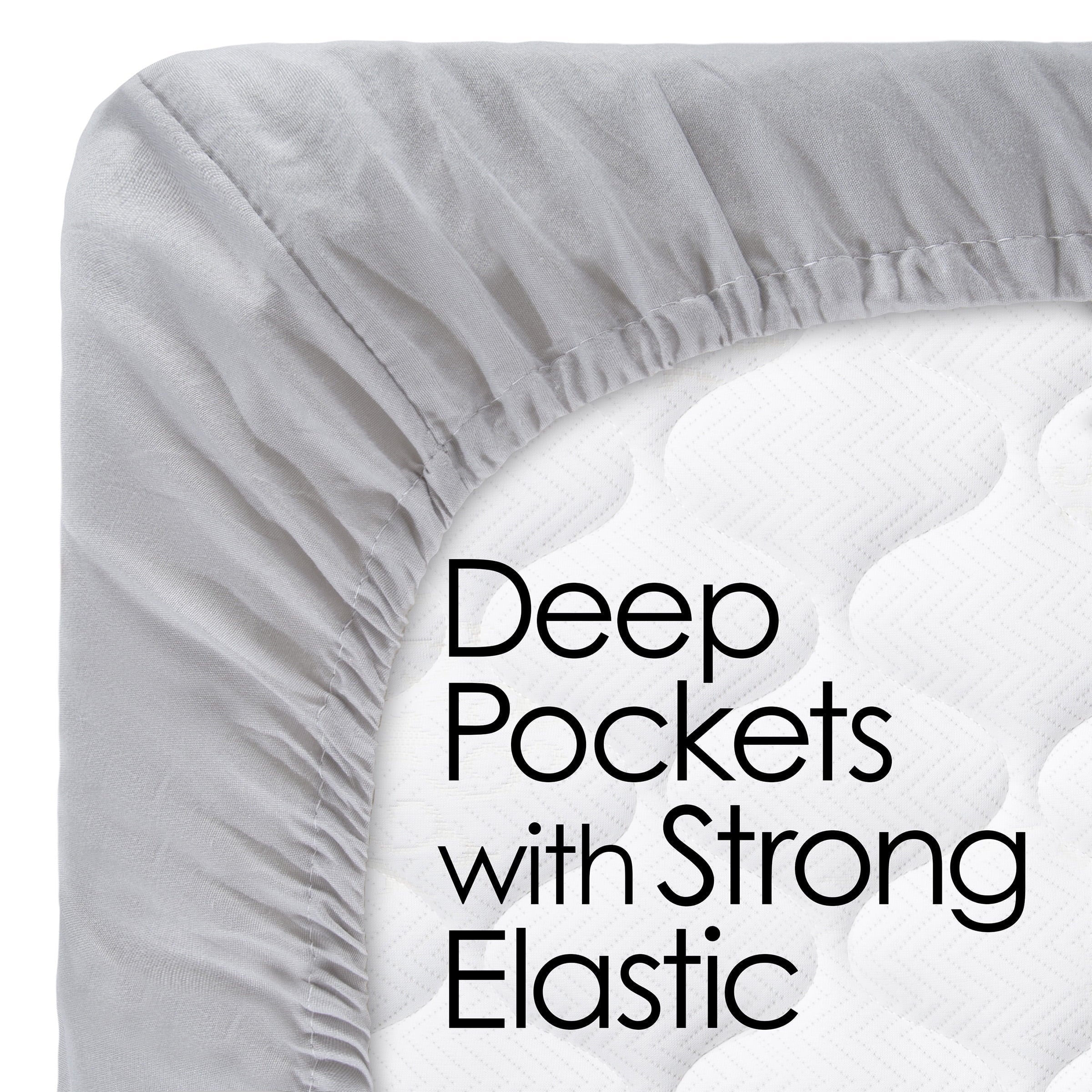 Breathable Luxury Set- 3 Piece Bed Linens-Fitted & Flat s, Plus A Pillowcase-Wrinkle, Stain & Fade Resistant (Twin, White) - Breathable Egyptian Cotton Flat & Fitted Sheets Detail