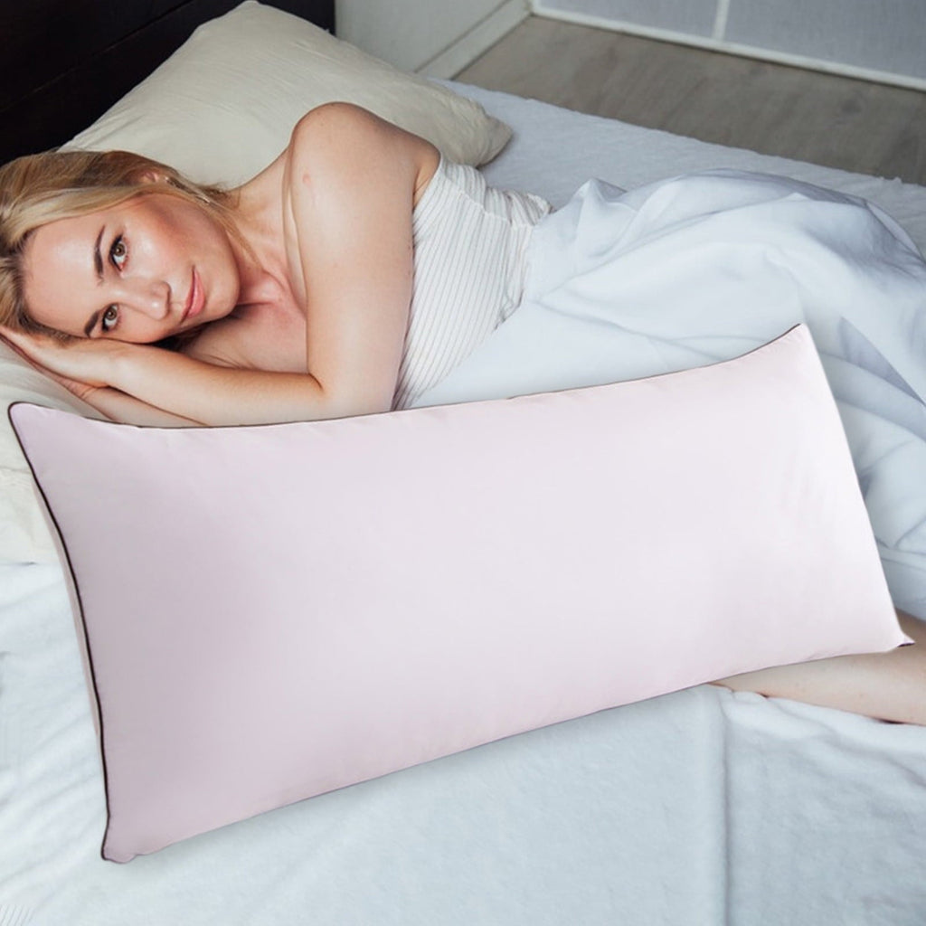Orthopedic Support Long Pillows For Bed King Clearance! 100*48cm White Gentle Support Soybean Pillow, Comfortable Breathable Bed Pillows... - Decorative Throw Pillow Cushion for Sofa & Bed Detail