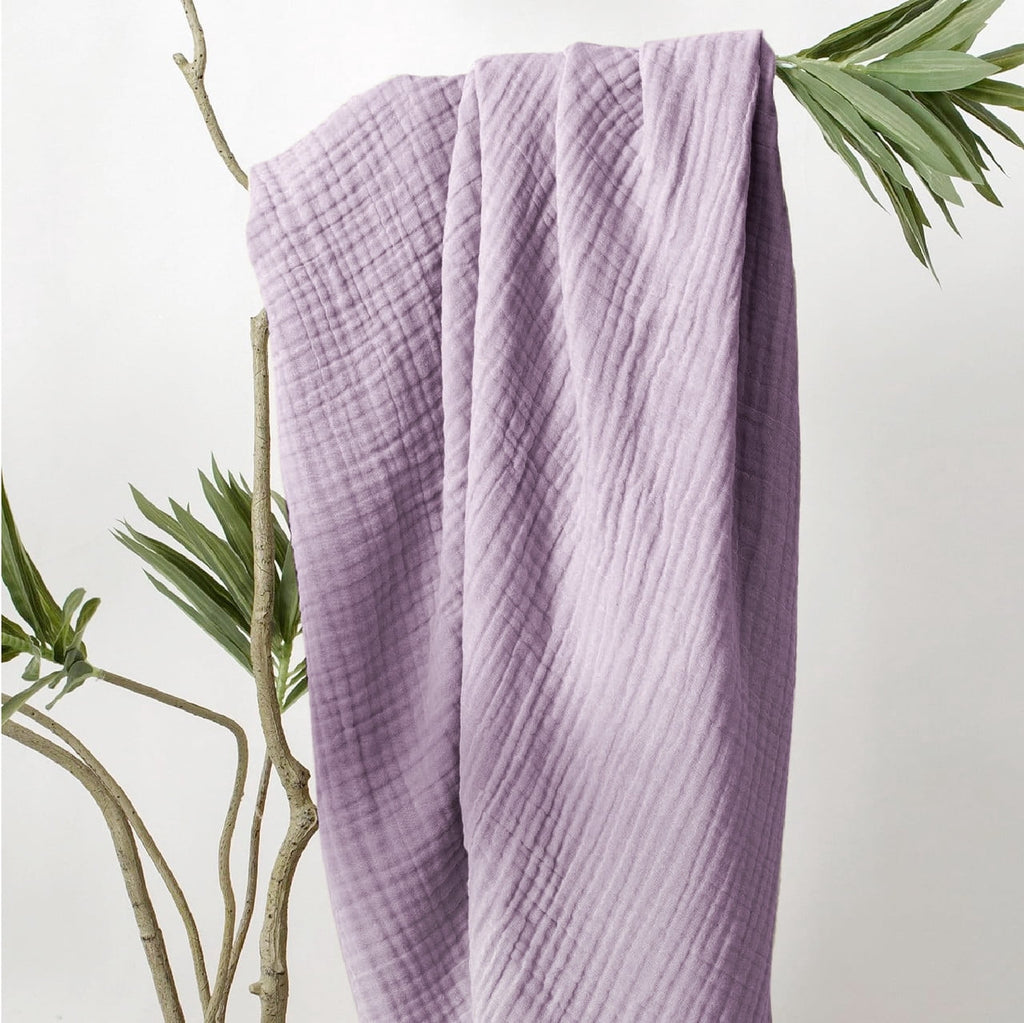 Super Soft Flannel 100% Cotton Muslin Blanket Large 50" x 70", 6 Layers Lightweight and Breathable Throw Blankets for Couch, Soft Coolin... - Super Soft Reversible Sherpa Flannel Blanket Detail