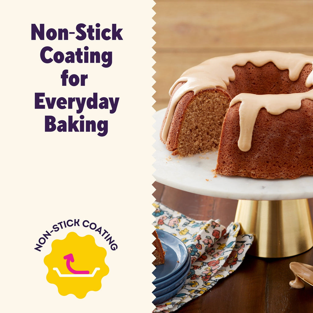 Multi-Functional Everyday Non-Stick Bundt Cake Pan 9.51" Fluted Tube Baking Pan, Packaging May Vary - Kitchen Gadget Tool for Quick Food Prep Detail