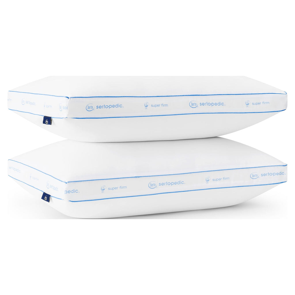 Ergonomic Memory Foam Extra Firm Pillow, Standard/Queen, 2 Pack, Hypoallergenic - Decorative Throw Pillow Cushion for Sofa & Bed Detail