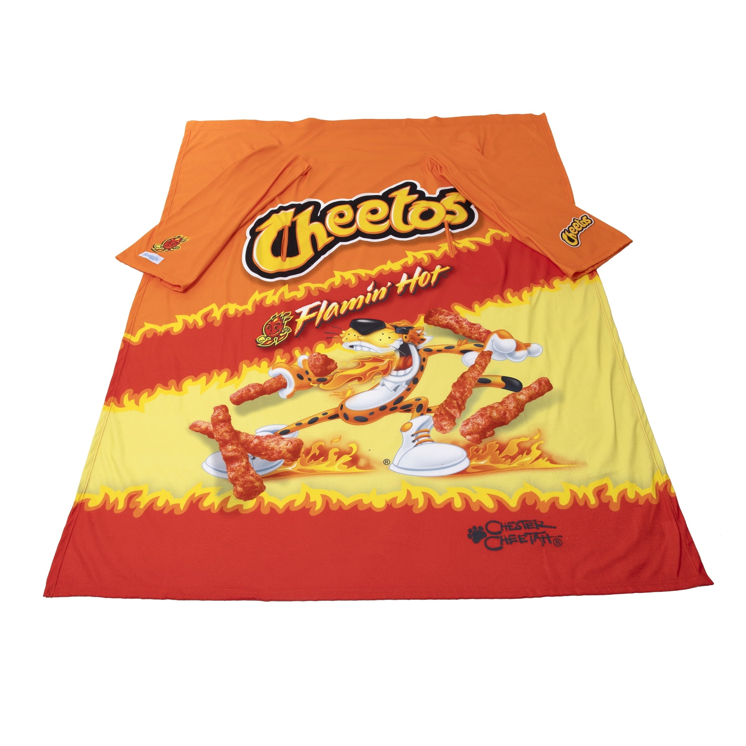 Super Soft Flannel Cheetos Flaming Hot Wearable Blanket - Luxury Knitted Decorative Throw Blanket with Fringes Detail