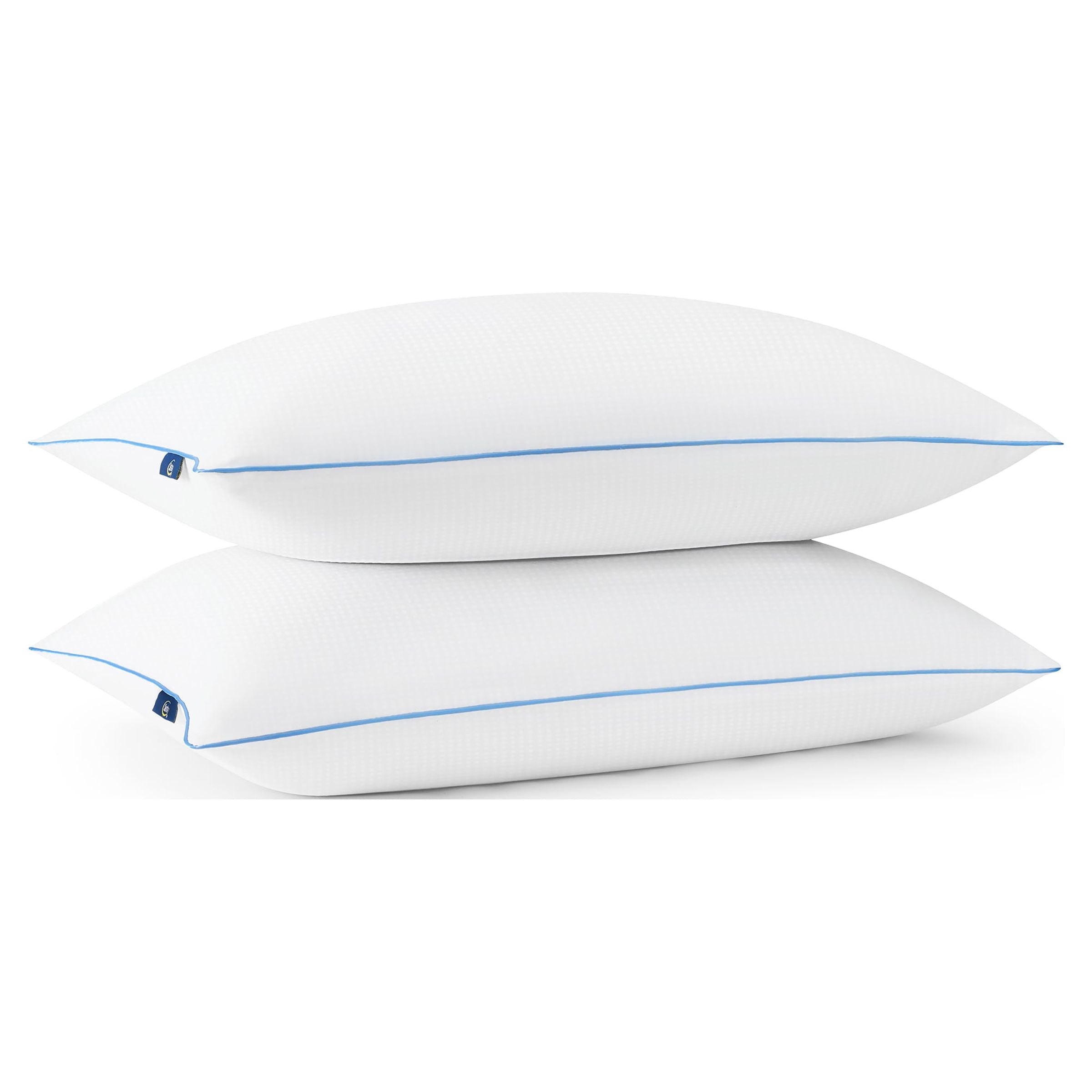 Fluffy Shredded Cool Nites Bed Pillow, Standard/Queen, 2 Pack - Ergonomic Memory Foam Pillow for Neck Pain Support Detail