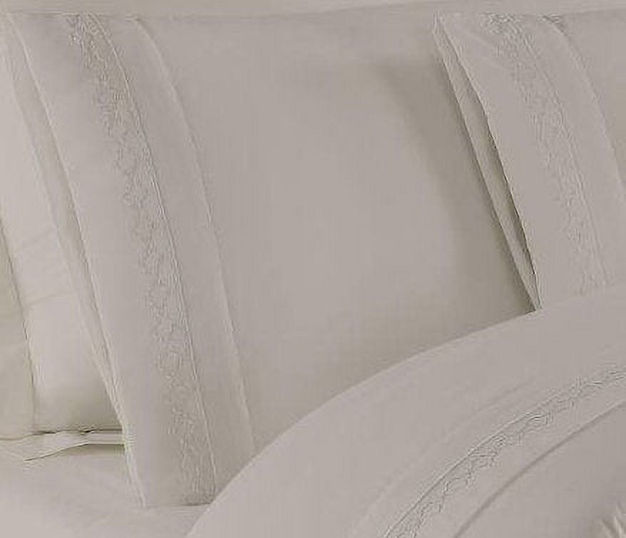 Cooling Sateen Luxury Silver Gray Microfiber bed Sheet Sets, 4-pieces, Twin size - Premium Ultra-Soft Pillowcase Pair for Sleeping Detail