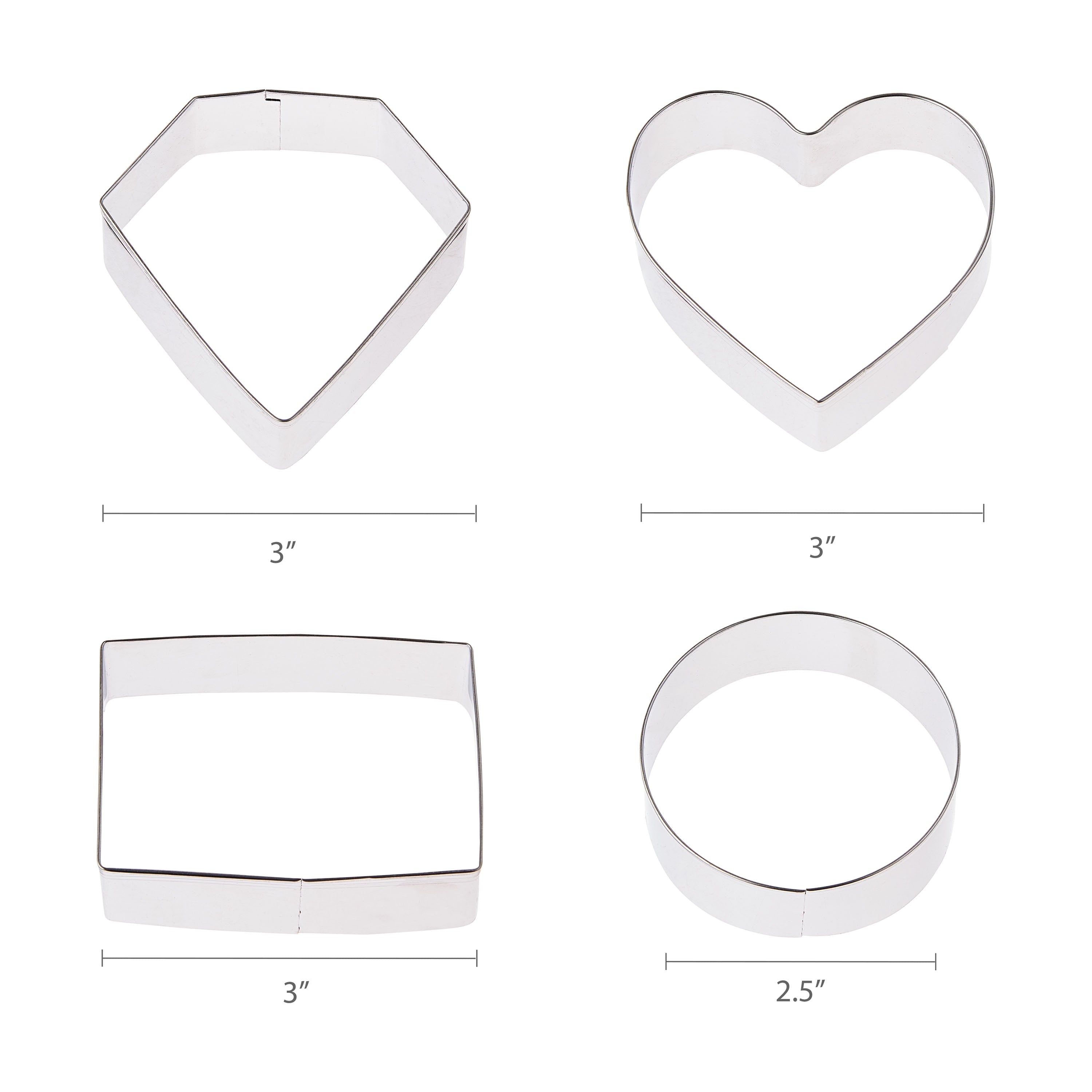 Multi-Functional Metal Shaped Cookie Cutters Set, 14 Pieces - Multi-Functional Manual Food Chopper & Slicer Detail
