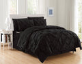 Fluffy Down Alternative 8 Pieces Prestige Soft and Comfortable Collection Comforter Set, Full/Queen, Black - Cloud-Like Soft Lightweight Bed Comforter - Default Title