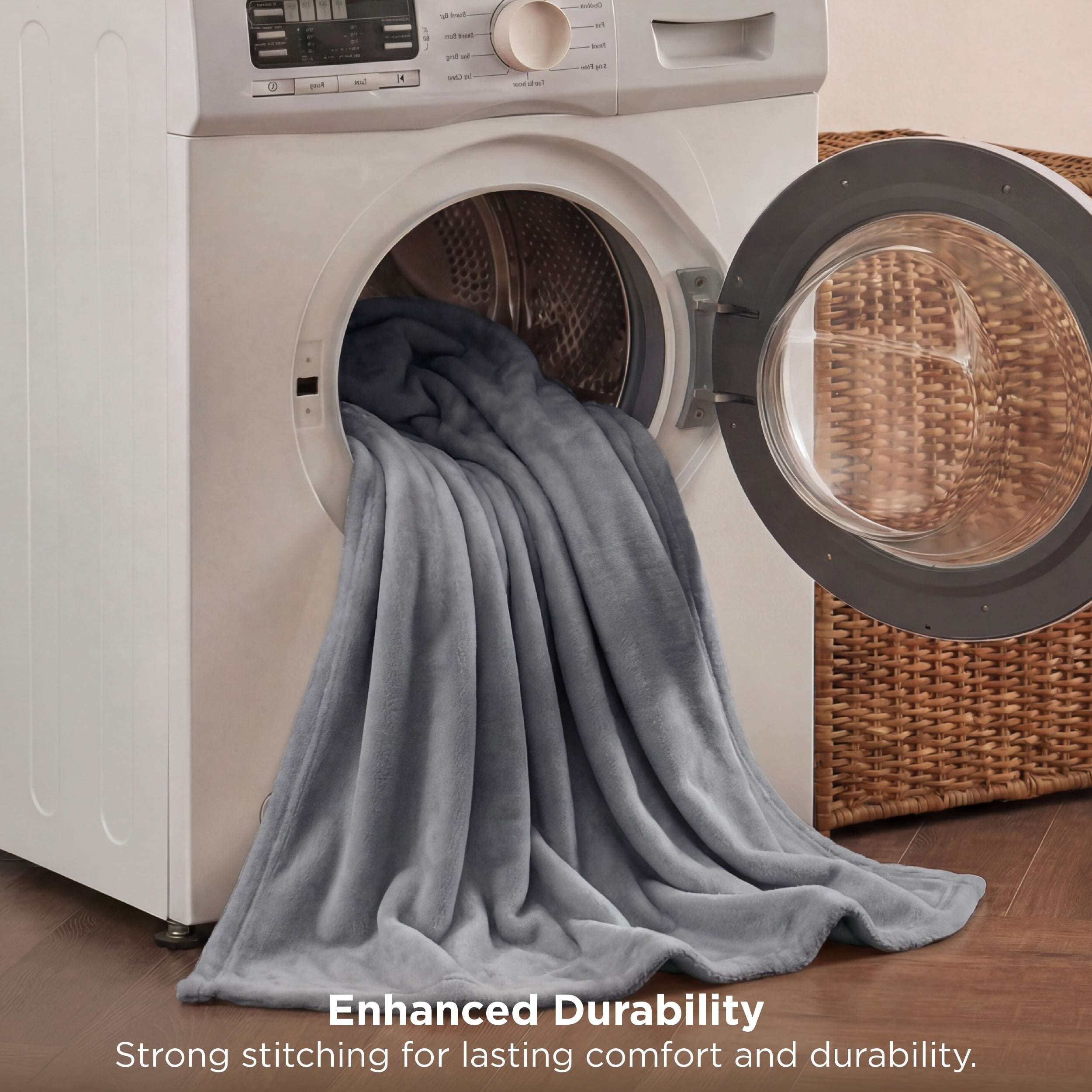 Decorative Knitted Fleece Throw Blanket for Couch Grey, Lightweight Plush Fuzzy Cozy Soft Blankets and Throws for Sofa, 50x60 inches - Super Soft Reversible Sherpa Flannel Blanket Detail