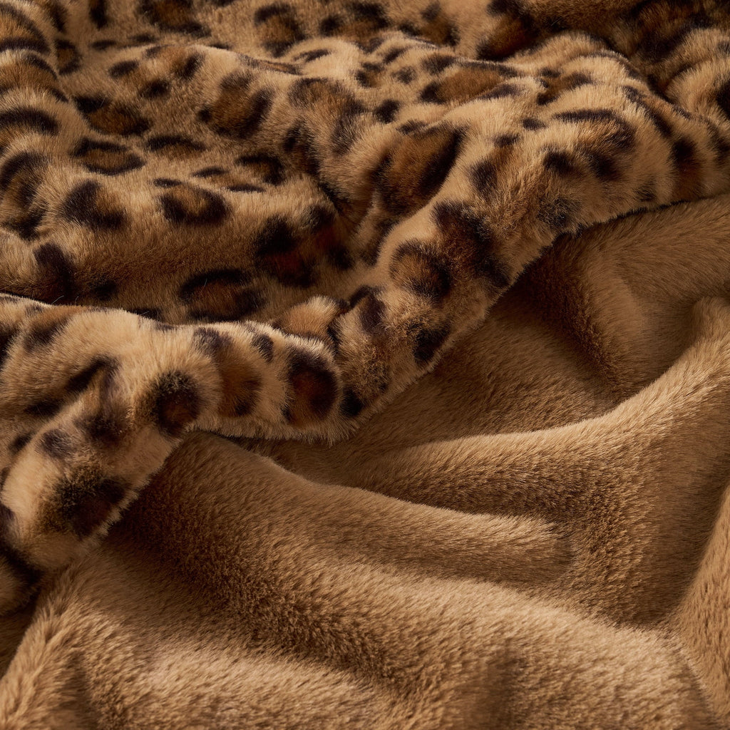 Super Soft Flannel Leopard Print Throw Blanket Soft Cozy Fluffy Plush Cheetah Print Blanket for Home Decor,50"x60",Brown - Luxury Knitted Decorative Throw Blanket with Fringes Detail