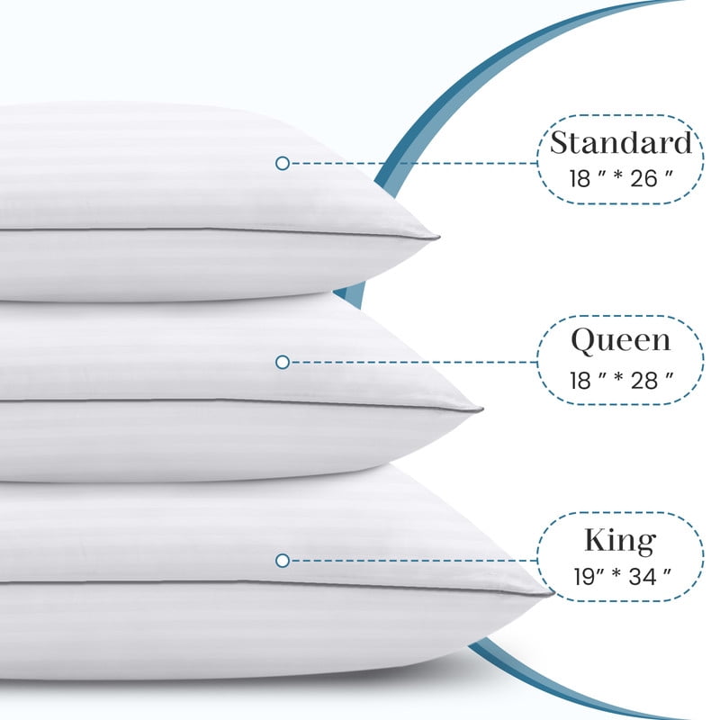 Fluffy Shredded Pillows Queen Size Set of 2, Bed Pillows for Side, Back and Stomach Sleepers, Super Soft Down Alternative Filling, Lu... - Orthopedic Shredded Foam Bed Pillow Set Detail