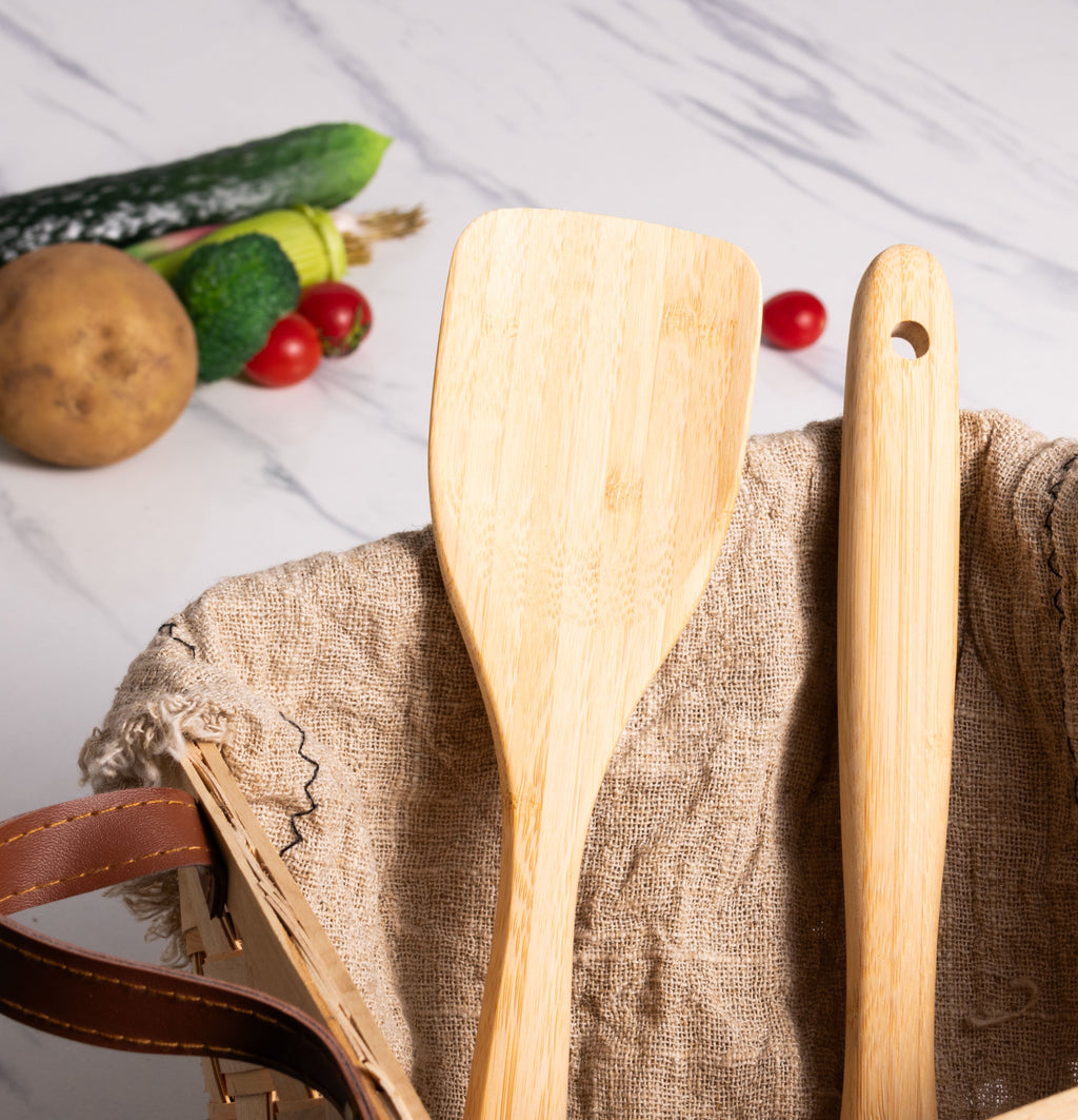 High-Precision Bamboo Turner, Crafted , Cooking and Kitchen, 12.99 x 2.67 x 0.59 inch. - High-Precision Culinary Tool for Baking & Cooking Detail