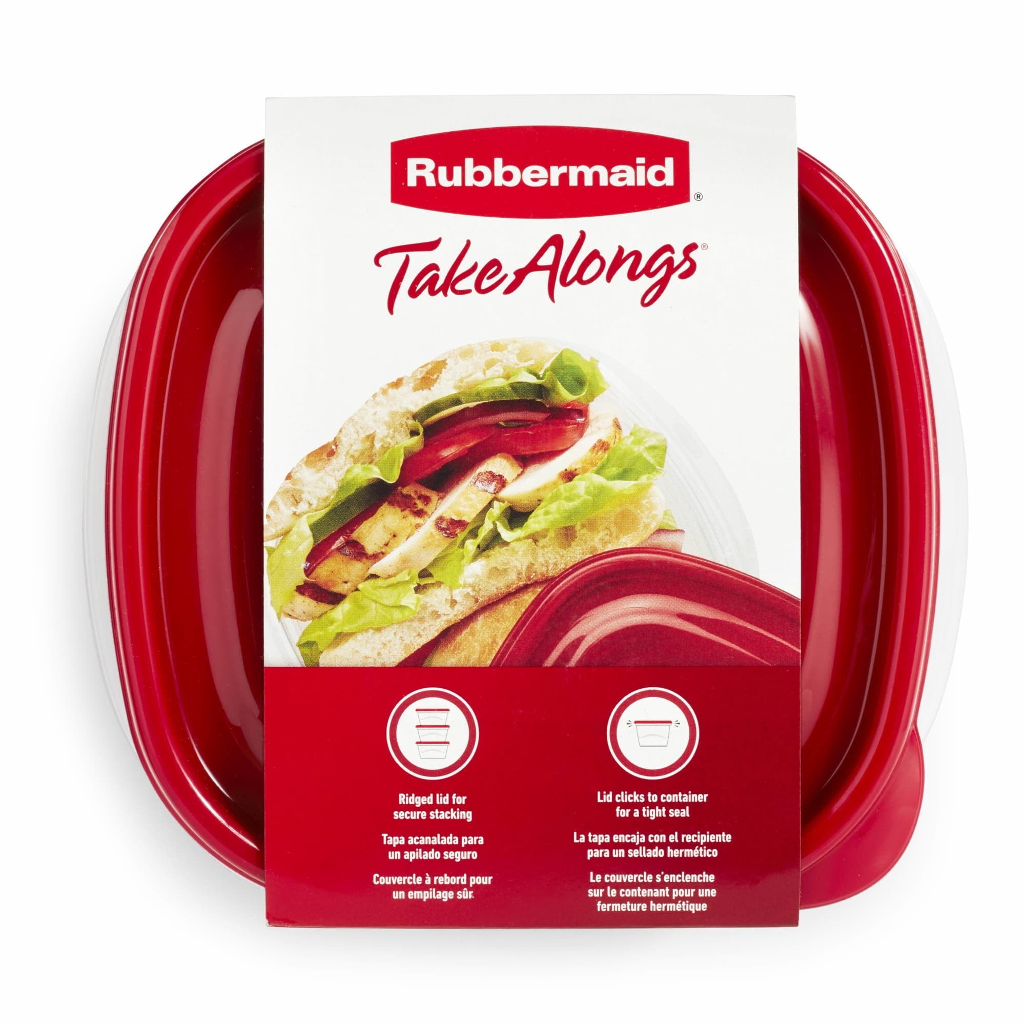 Deliciously Squishy 2.9-Cup Square Food Storage Containers, Ruby Red, 4 Pack - Squishy Dohnut Sweet Treat Shaped Stress Toy Detail